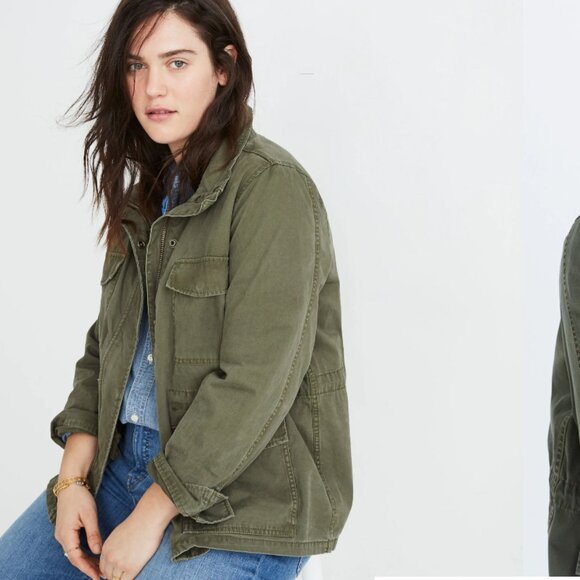 Madewell Jacket Womens Size Small Foliage Green Surplus Field Military Zip 90s - Picture 1 of 15